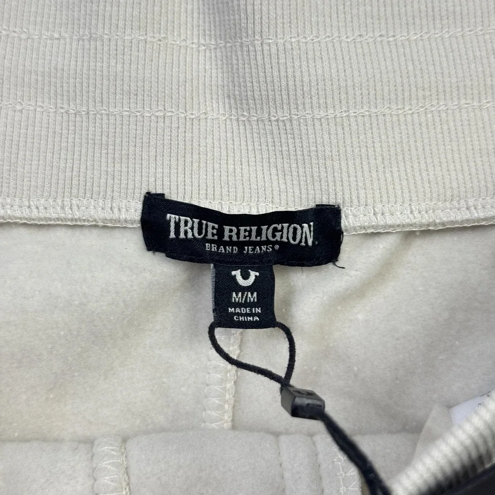 True Religion Jogger Pants Mens‎ Medium Birch Fleece Washed HS Patch Sweatpants